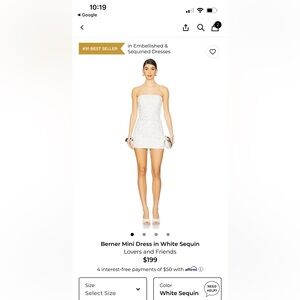 Berner mini dress in white sequin